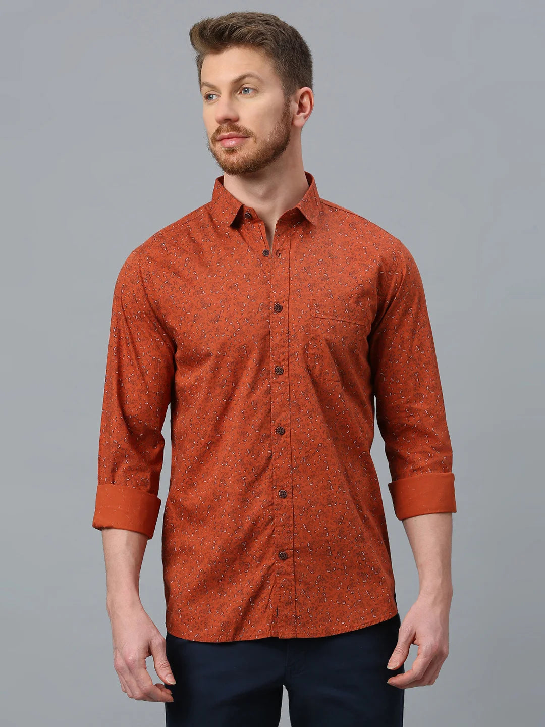 Maroon Printed Shirt