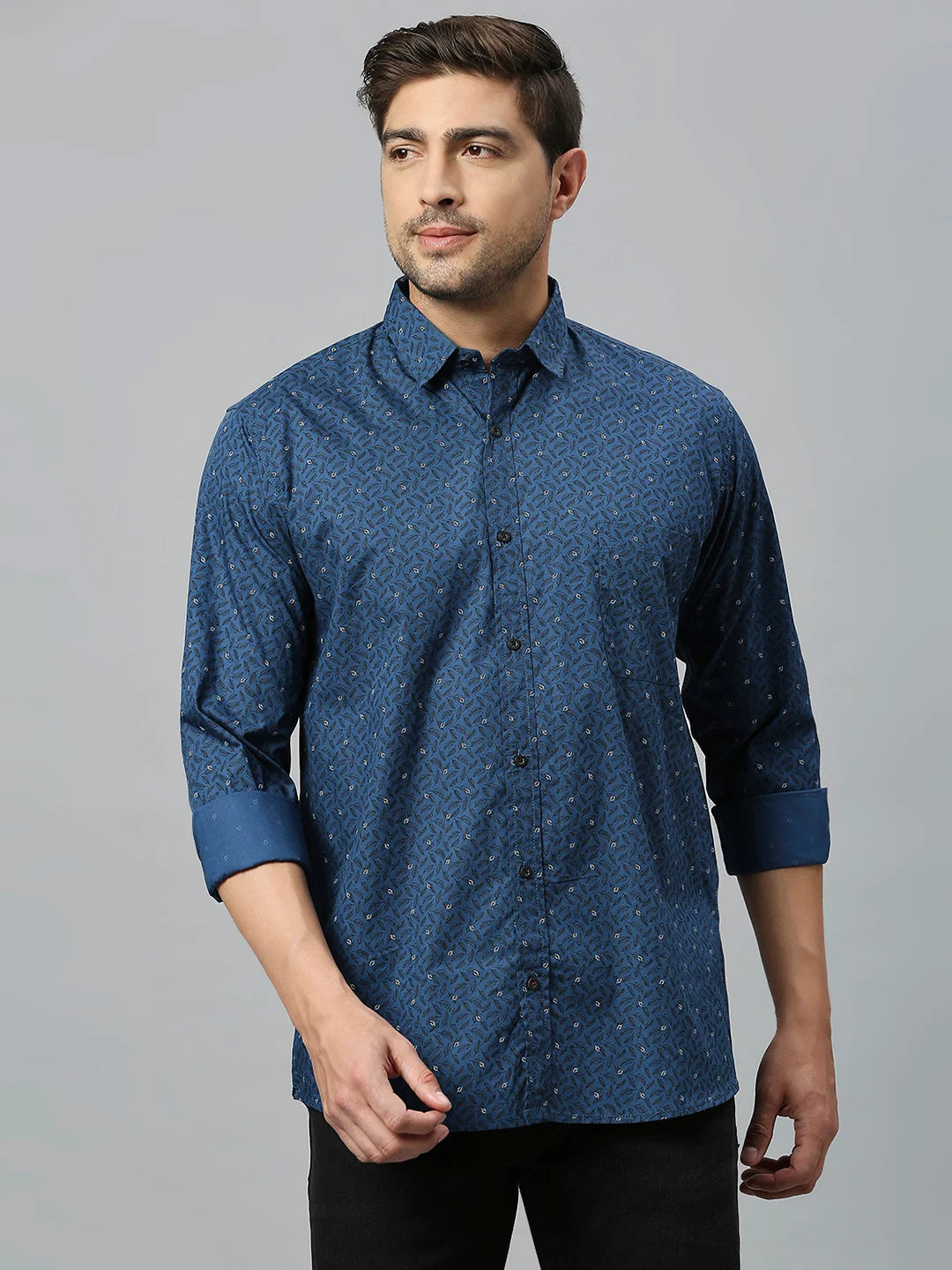 Navy Printed Shirt