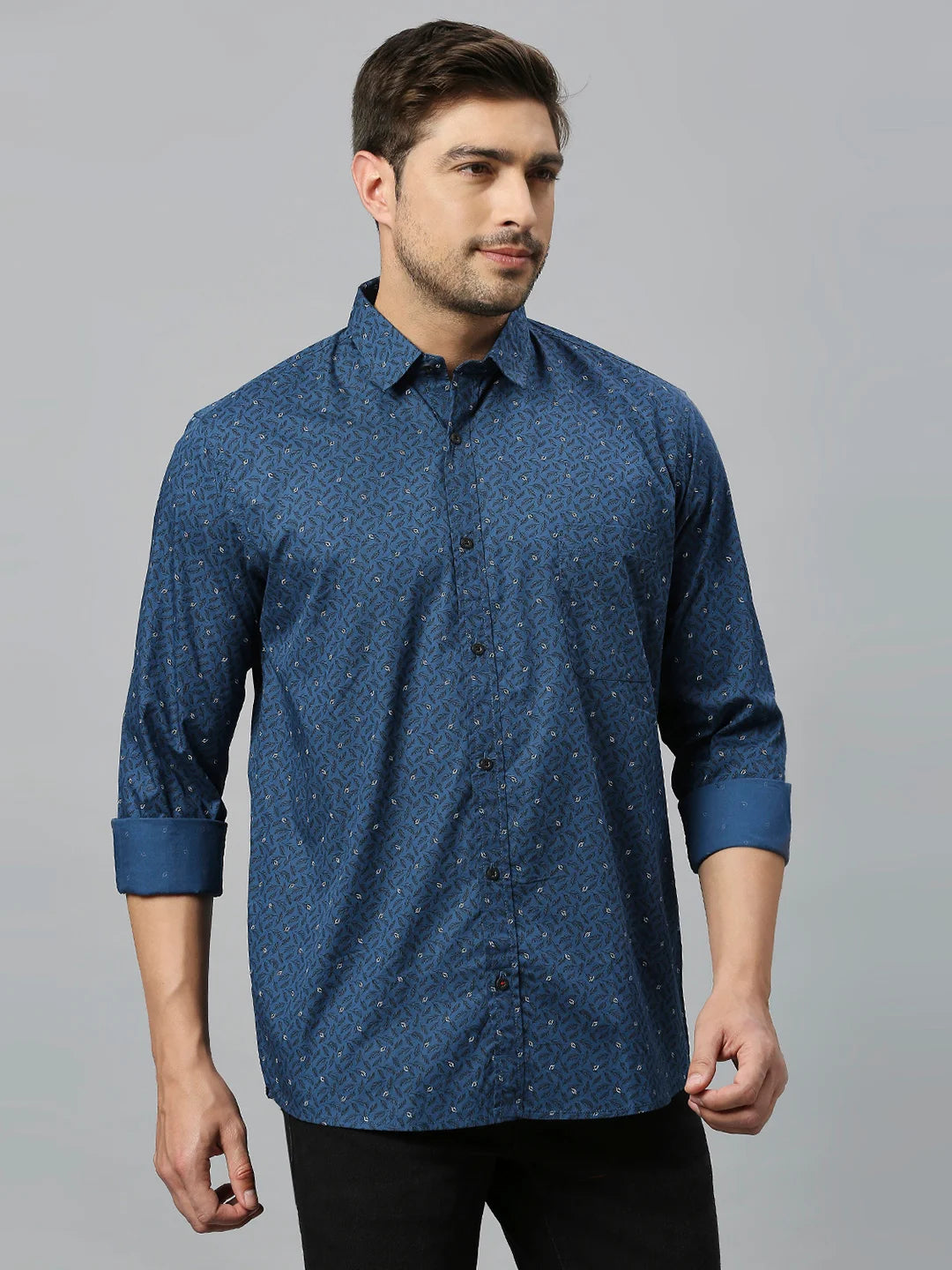 Navy Printed Shirt