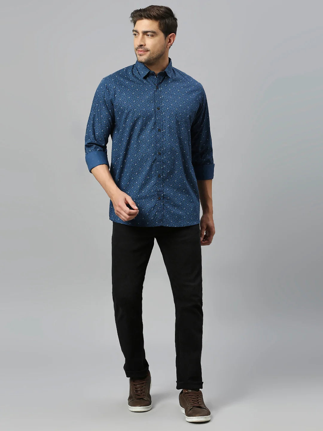 Navy Printed Shirt