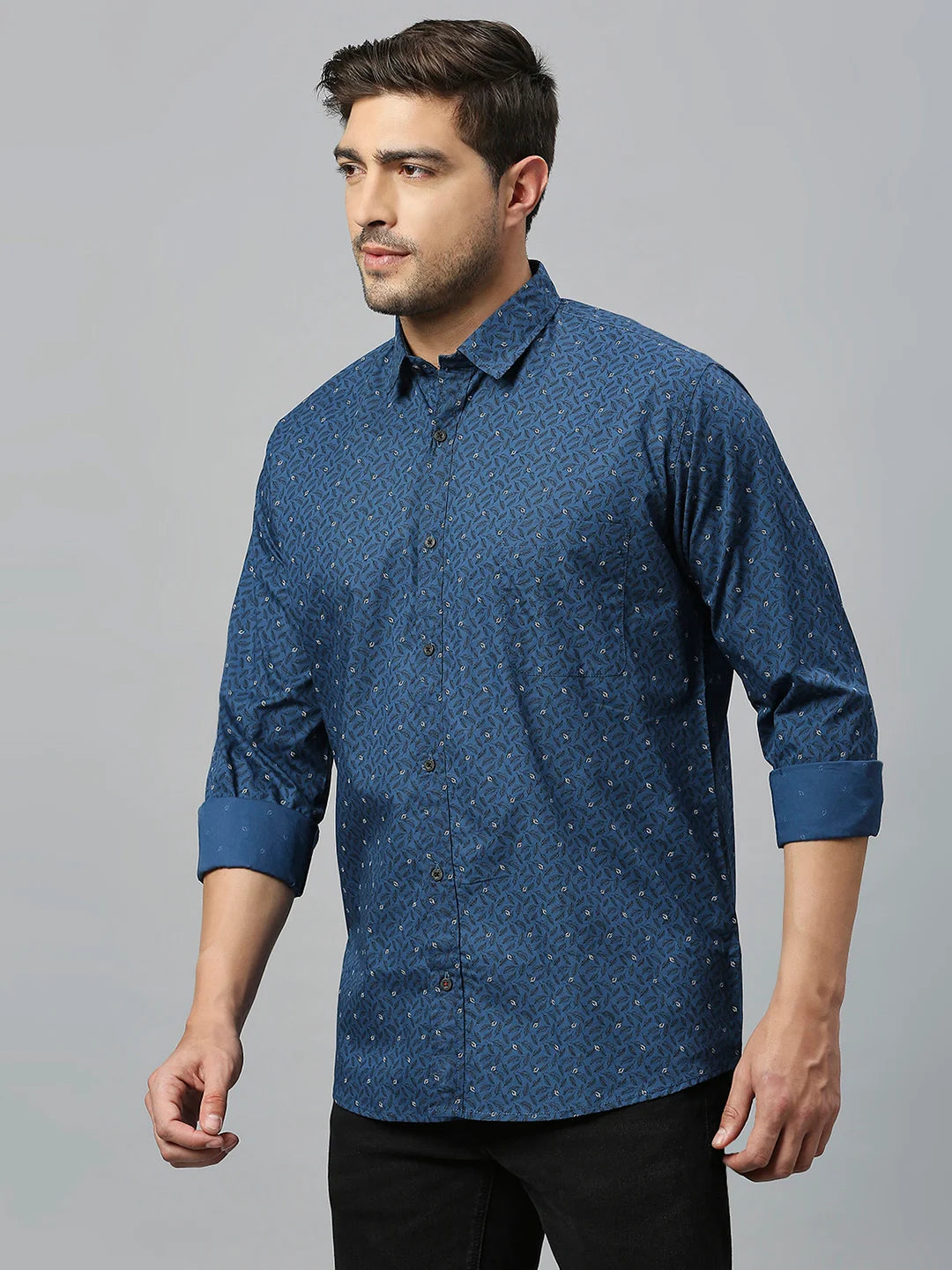 Navy Printed Shirt