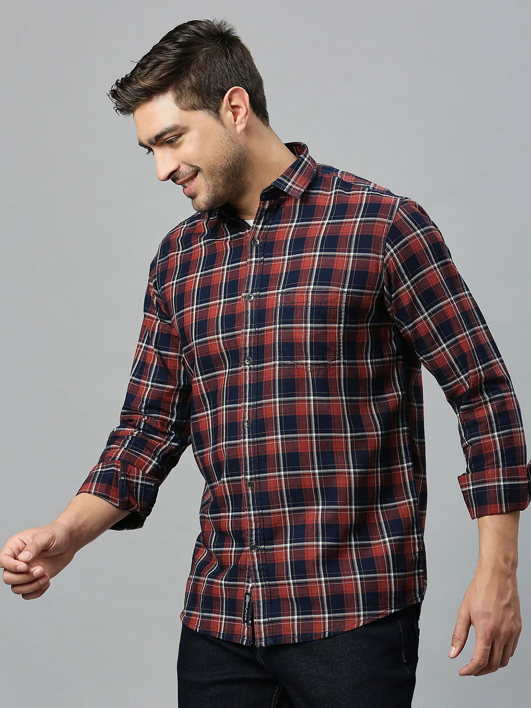 Maroon Checkered Shirt