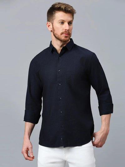 Navy Checkered Shirt - Klub Fox