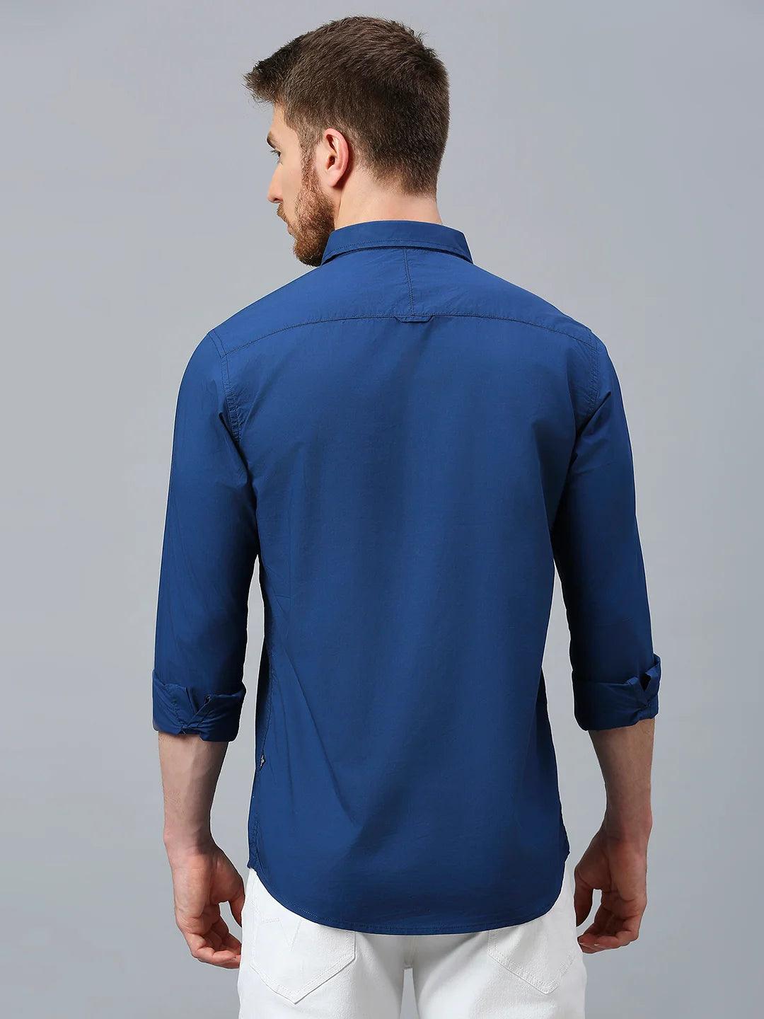 Blue Solid Shirt