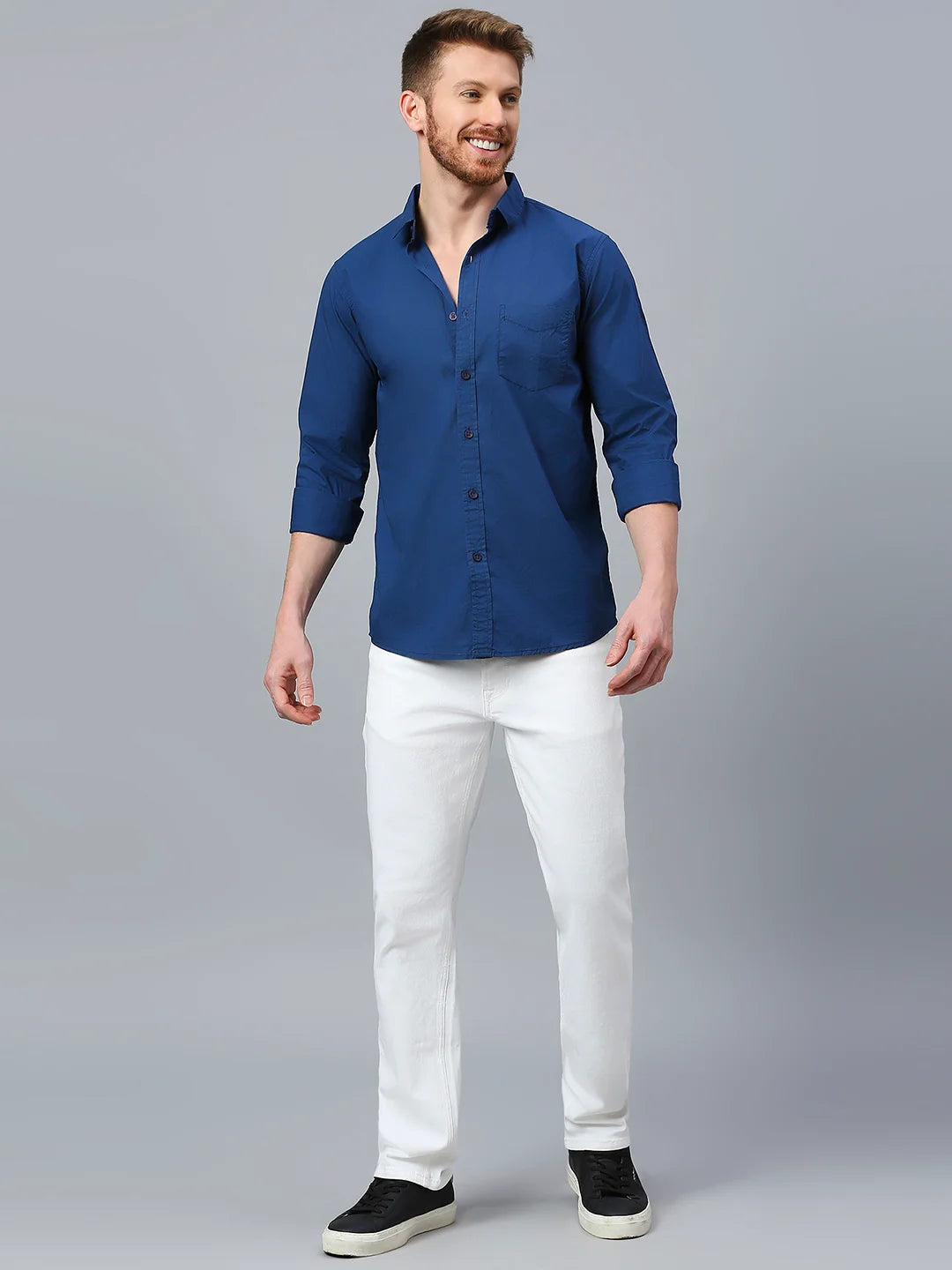 Blue Plain Shirt