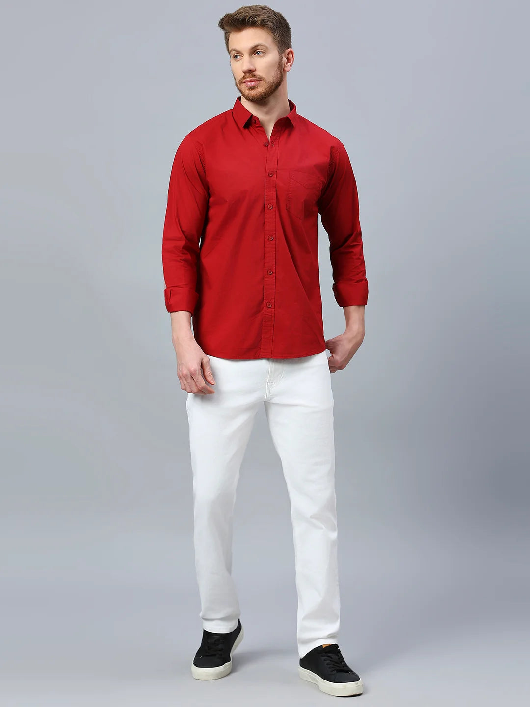 Red Plain Shirt