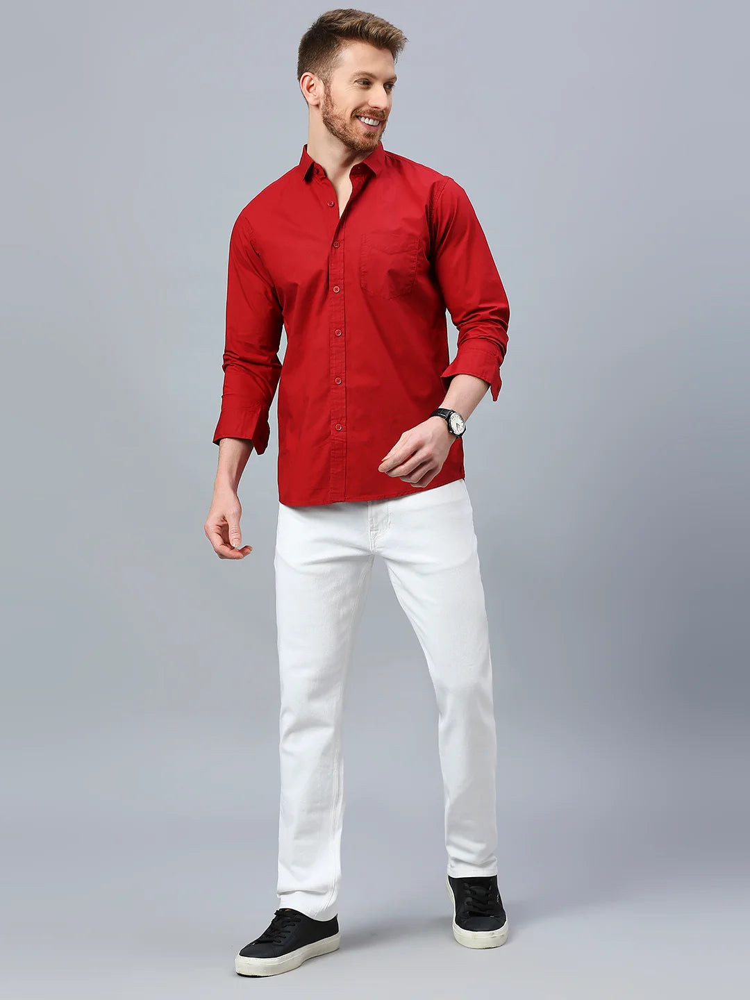 Red Plain Shirt