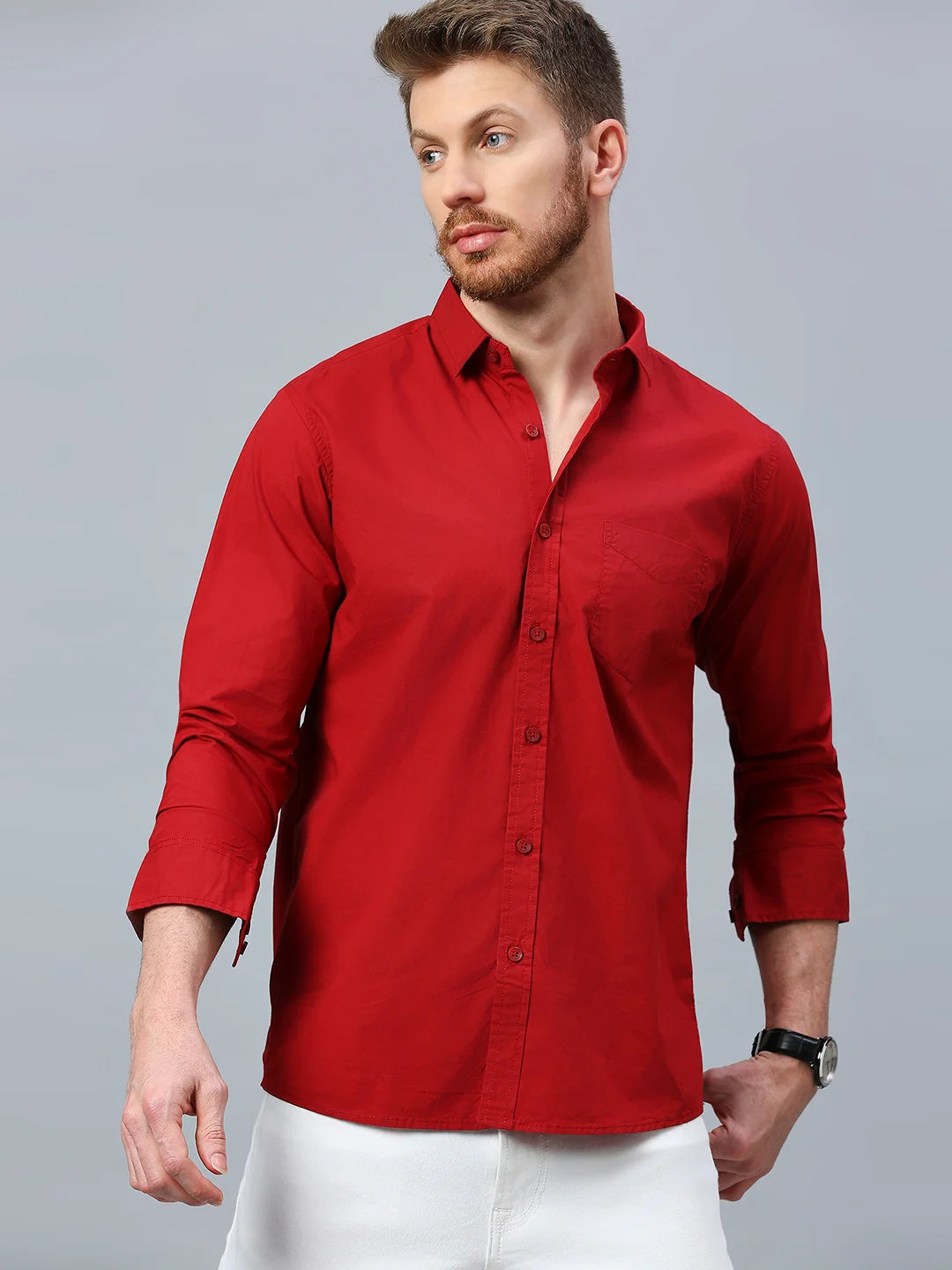 Red Plain Shirt