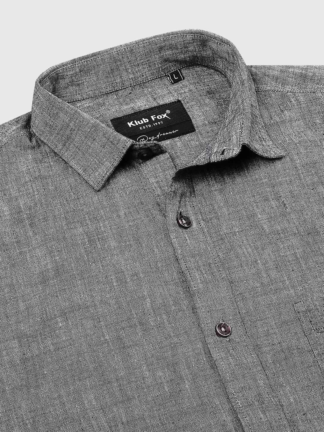 Dk. Grey Plain Shirt - Klub Fox