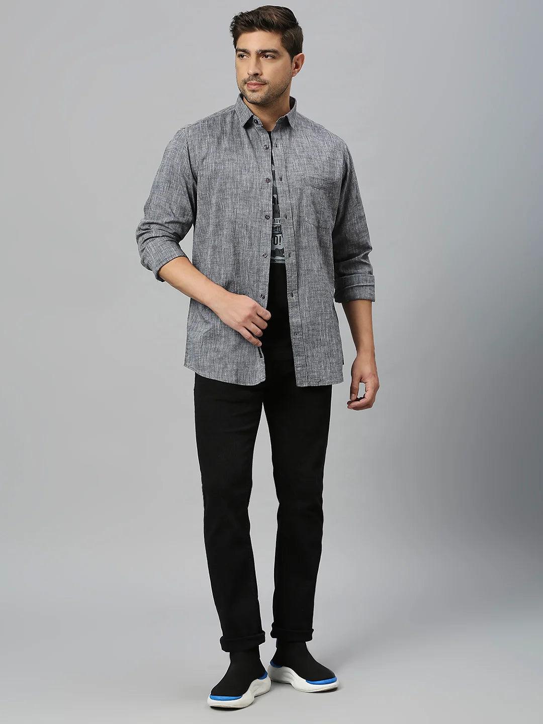 Dk. Grey Plain Shirt - Klub Fox