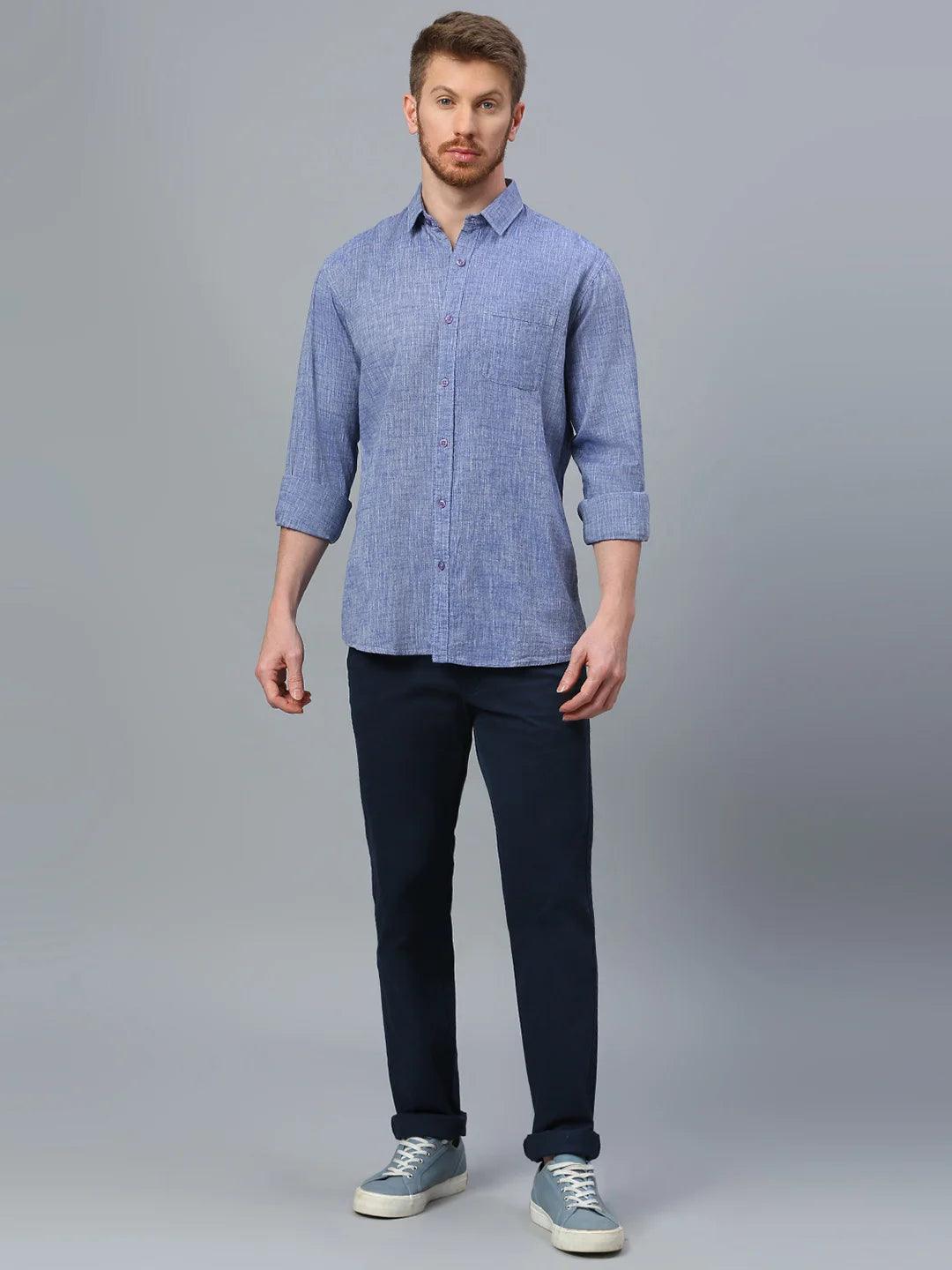 Heritage Textura Navy Shirt