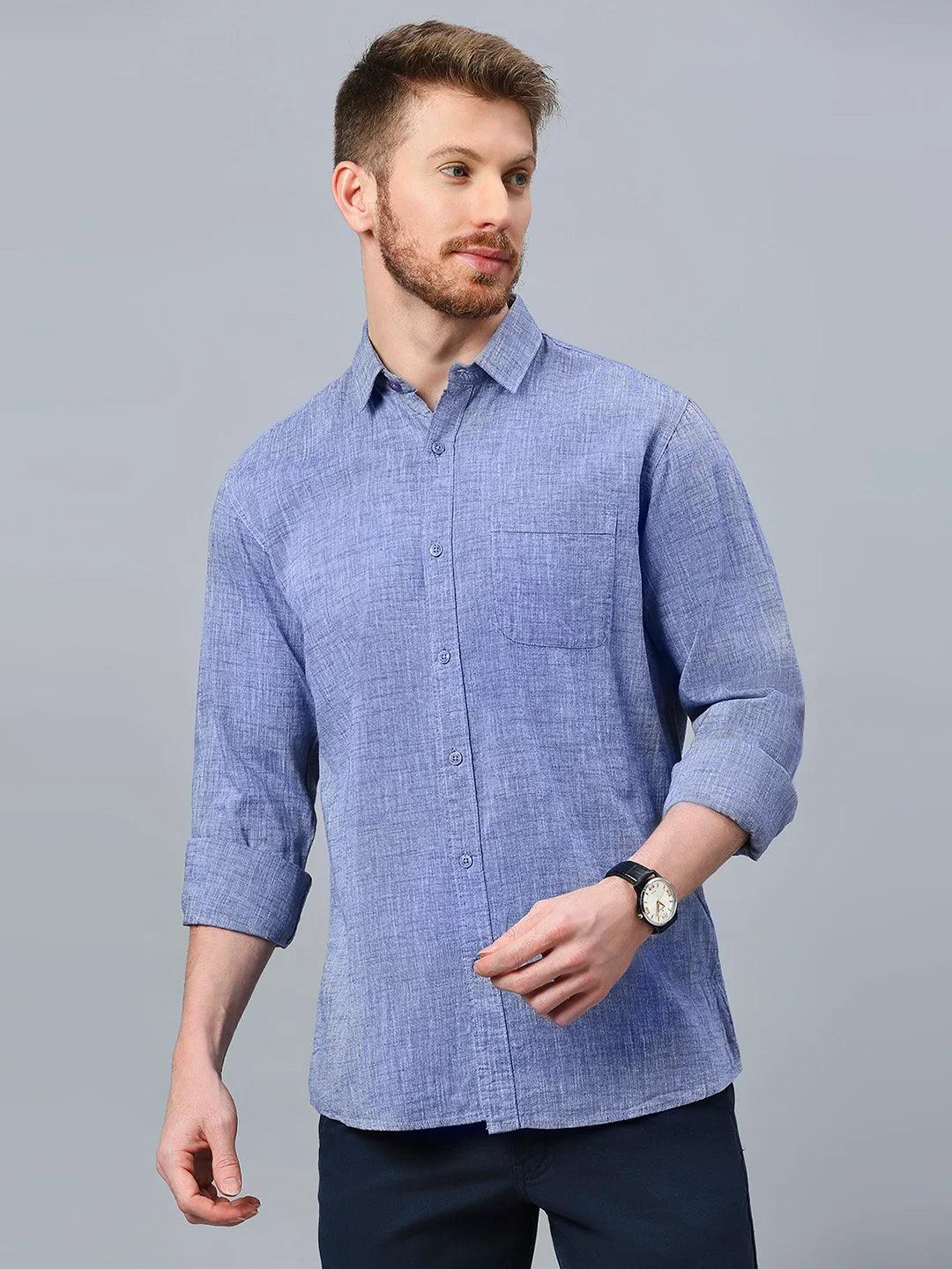 Heritage Textura Navy Shirt