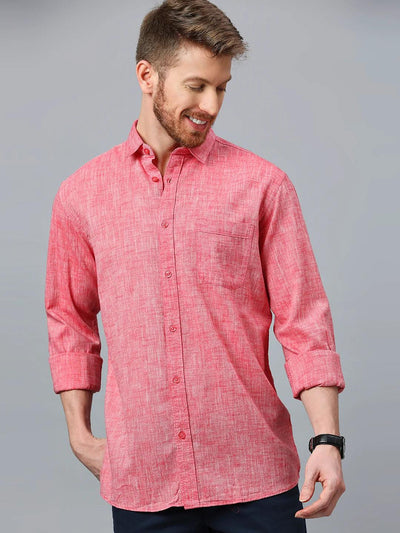 Heritage Textured Red Solid Shirt