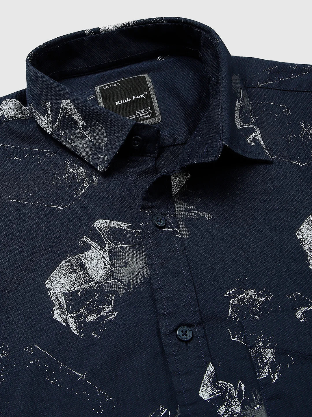 Navy Printed Shirt