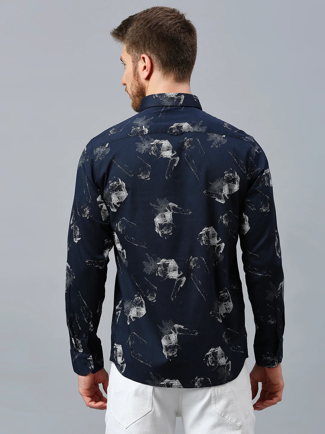 Navy Printed Shirt