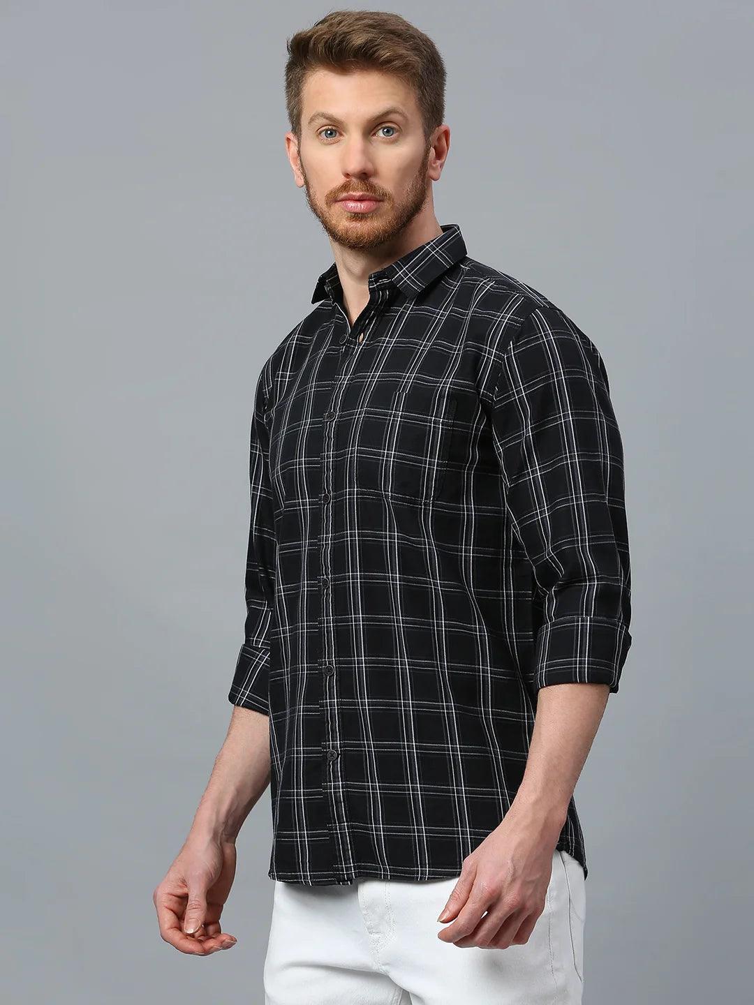 Black Checkered Shirt