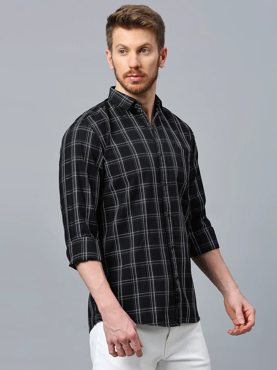 Black Checkered Shirt