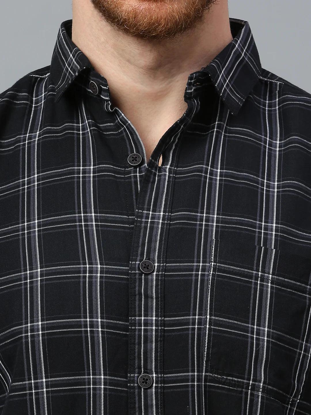 Black Checkered Shirt