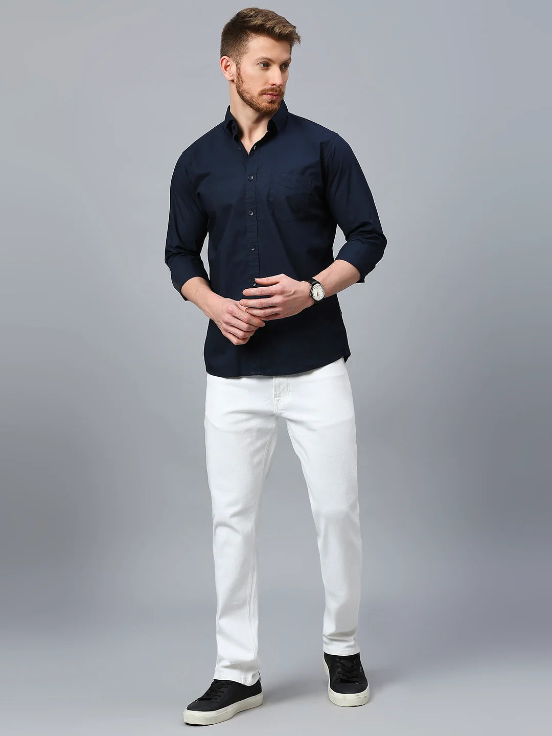 Navy Plain Shirt