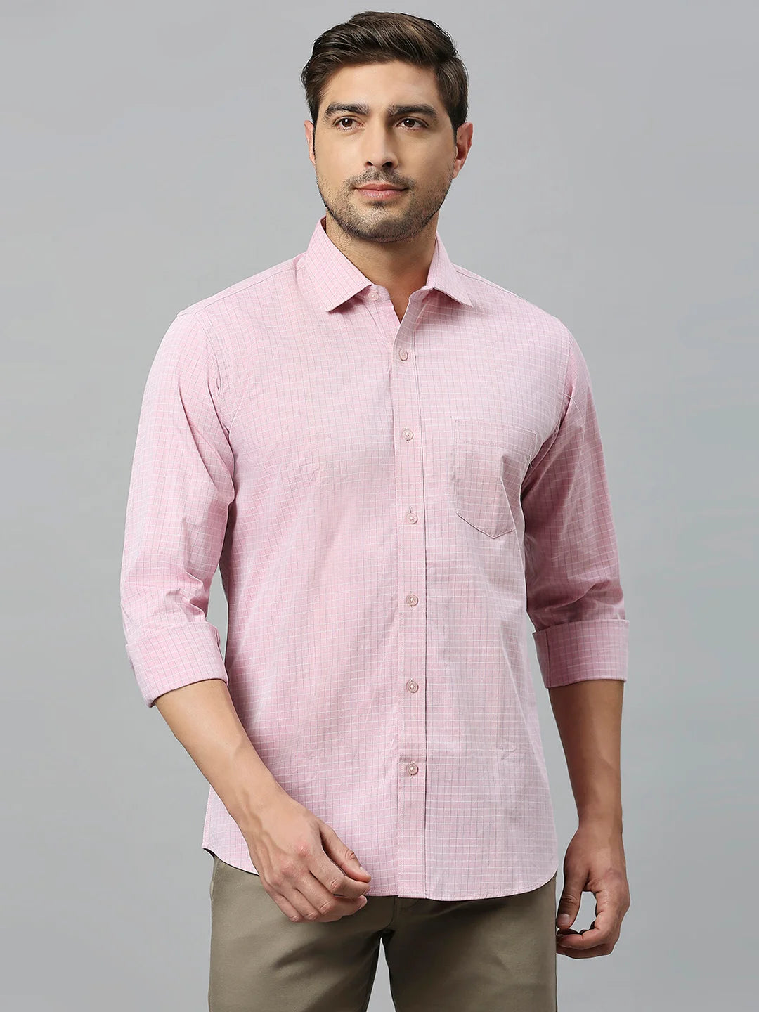 Pink  Checkered Shirt