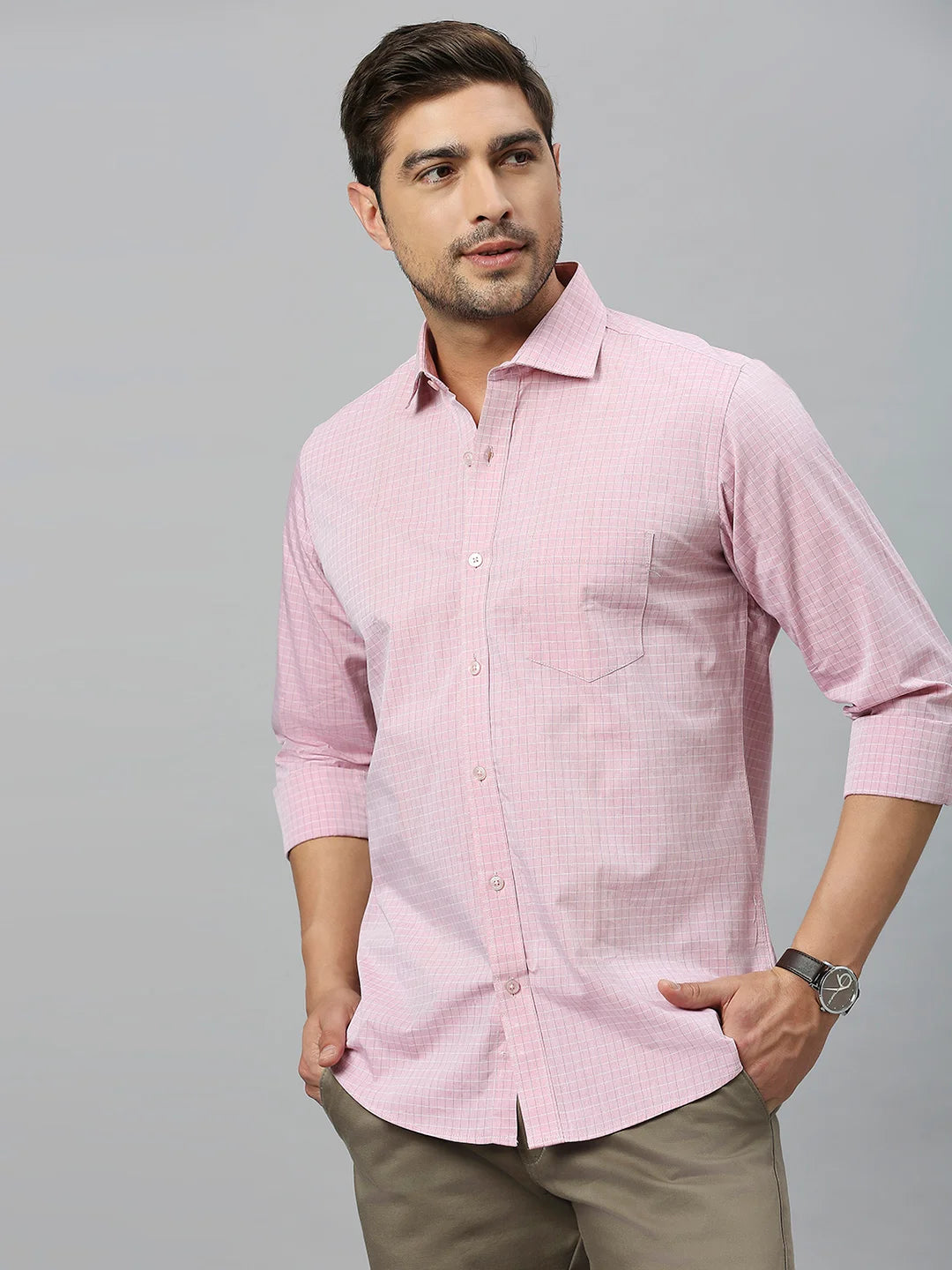 Pink  Checkered Shirt