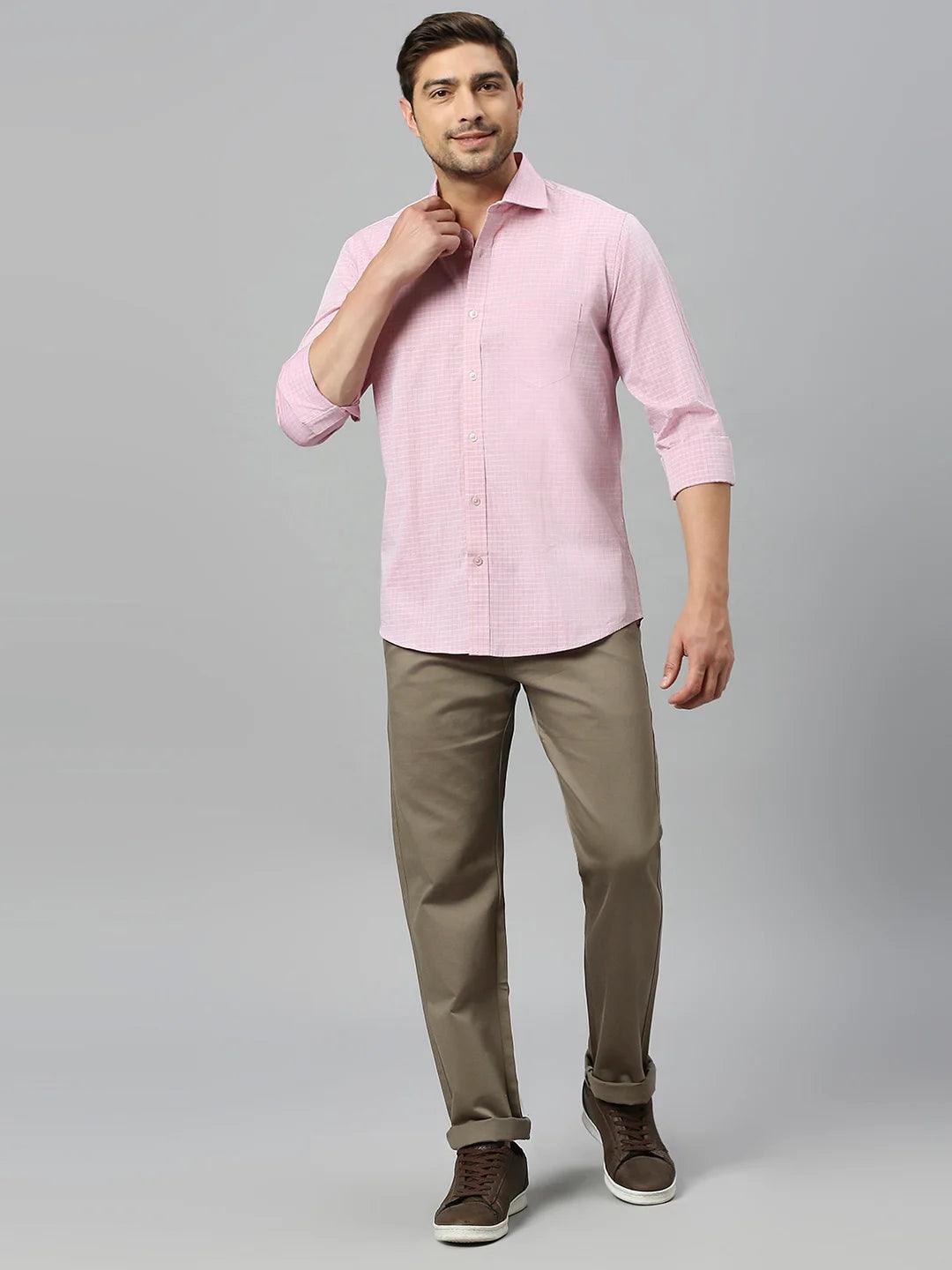 Pink  Checkered Shirt