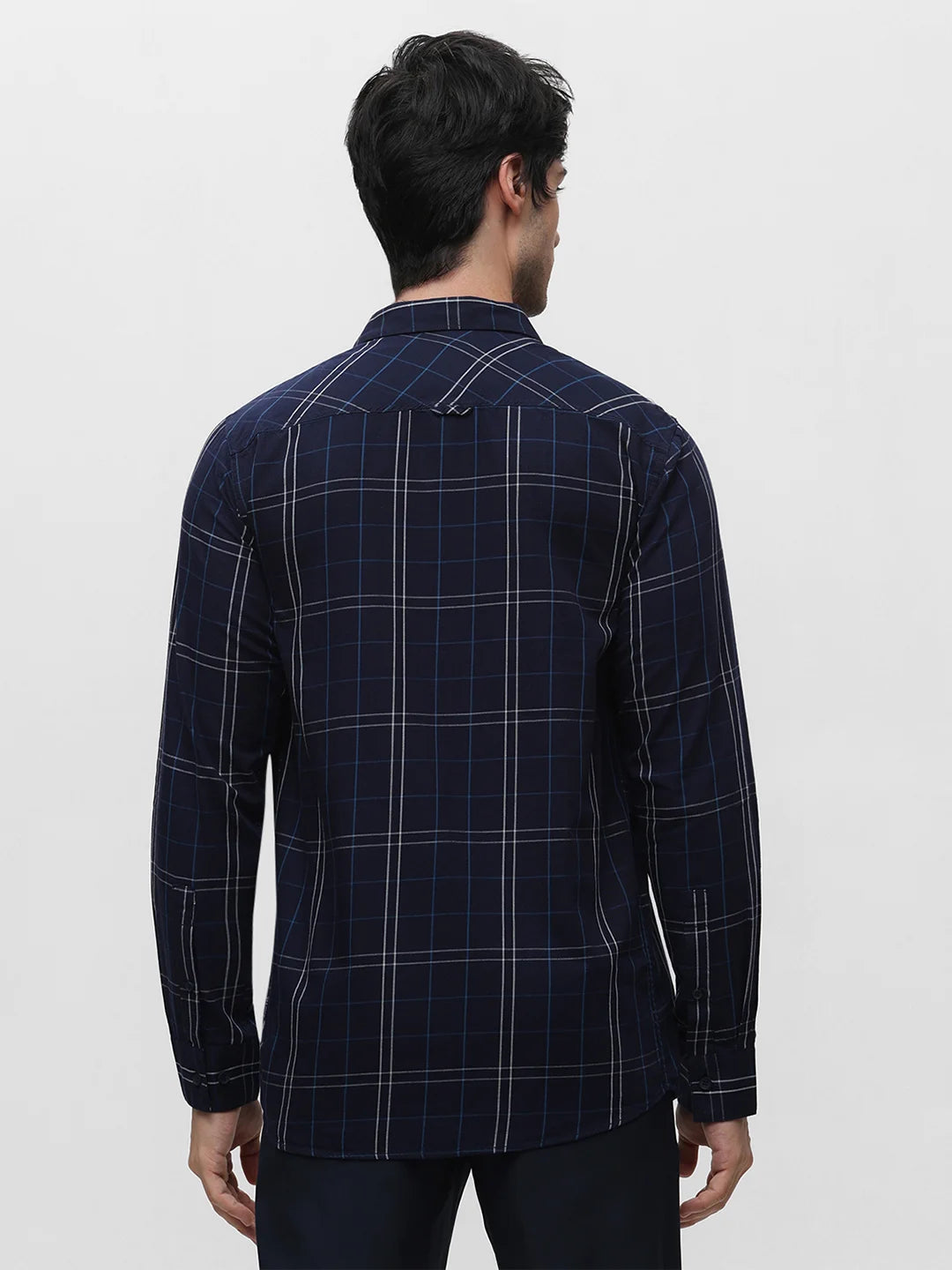 Navy Checkered Shirt