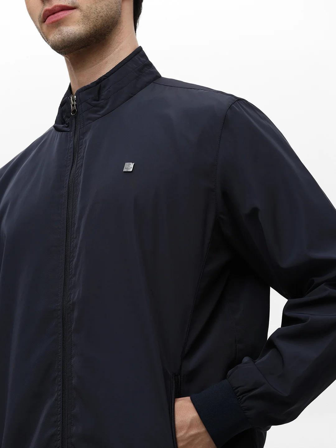 Navy Solid Band Jacket