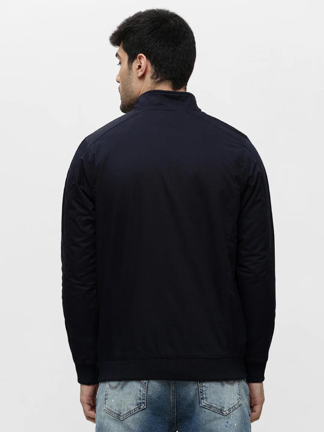 Navy Solid Band Jacket