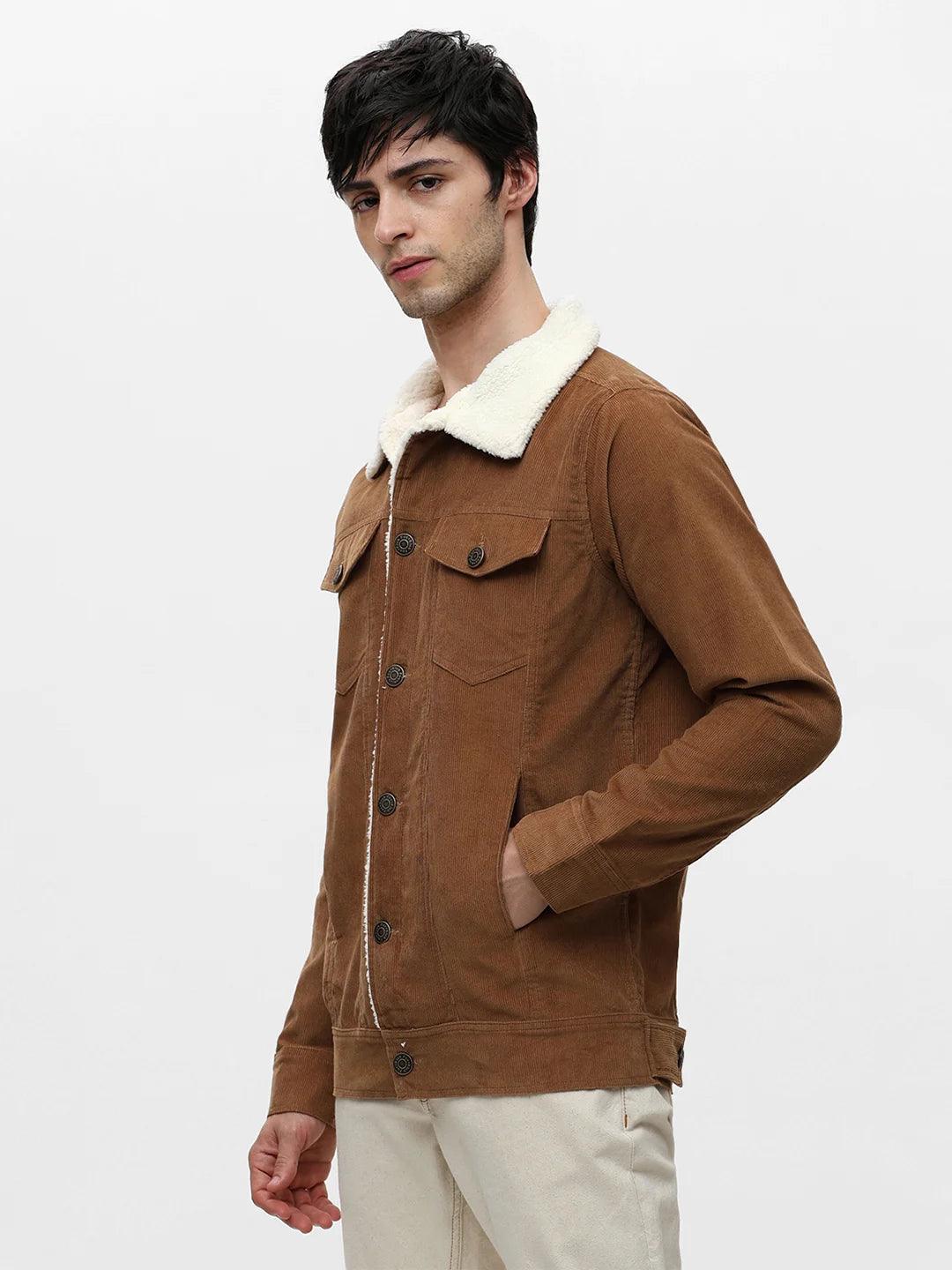 Khaki Solid Band Jacket