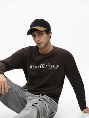 Olive Printed Sweatshirt