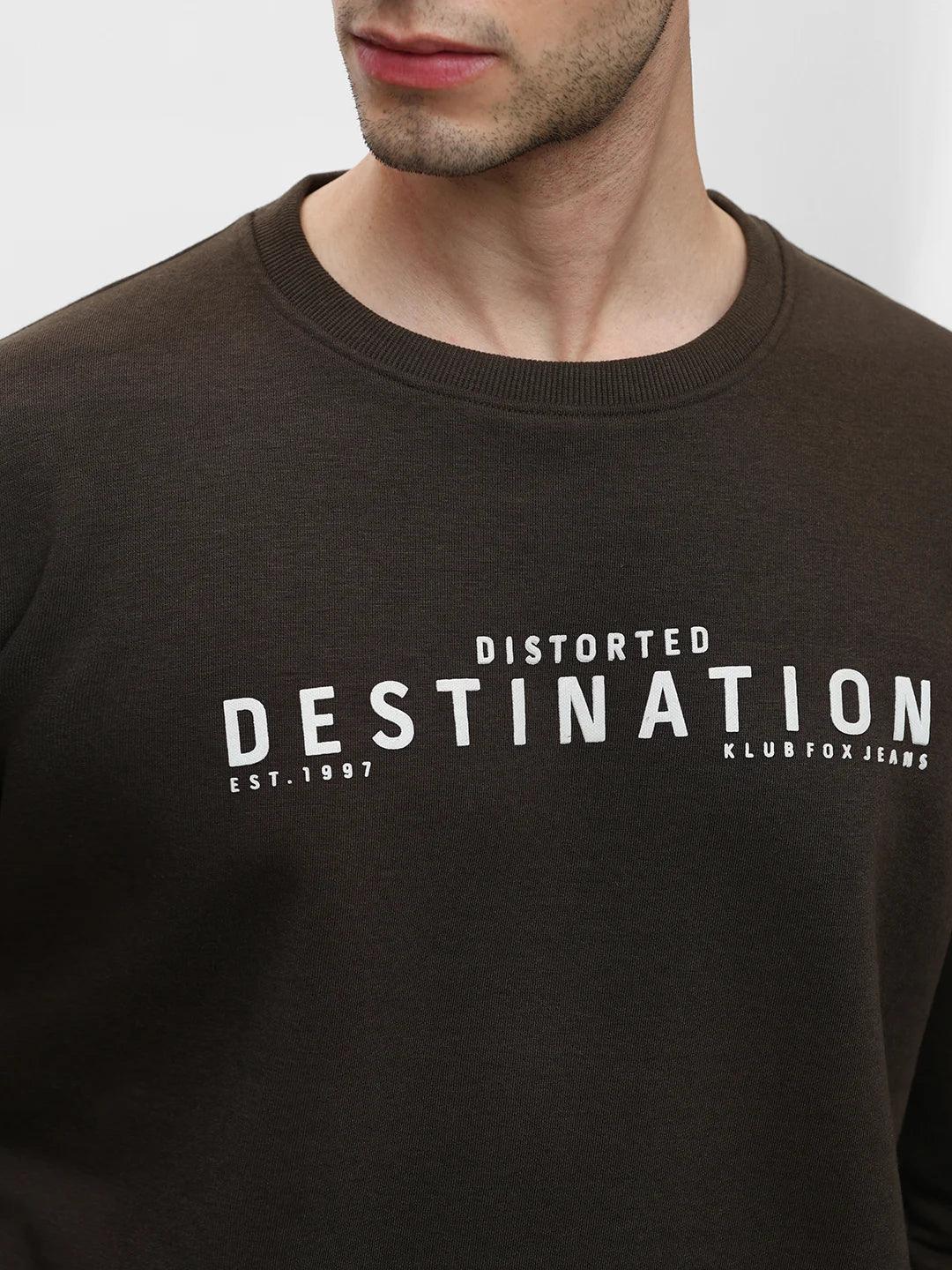 Olive Printed Sweatshirt