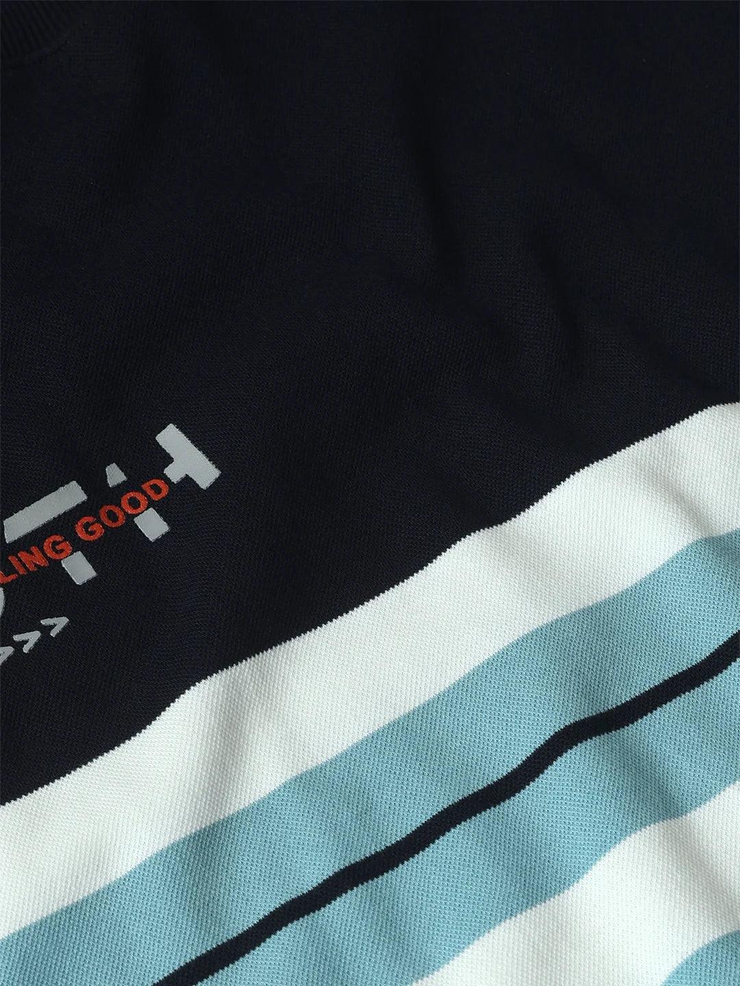 Turq Striped Sweatshirt
