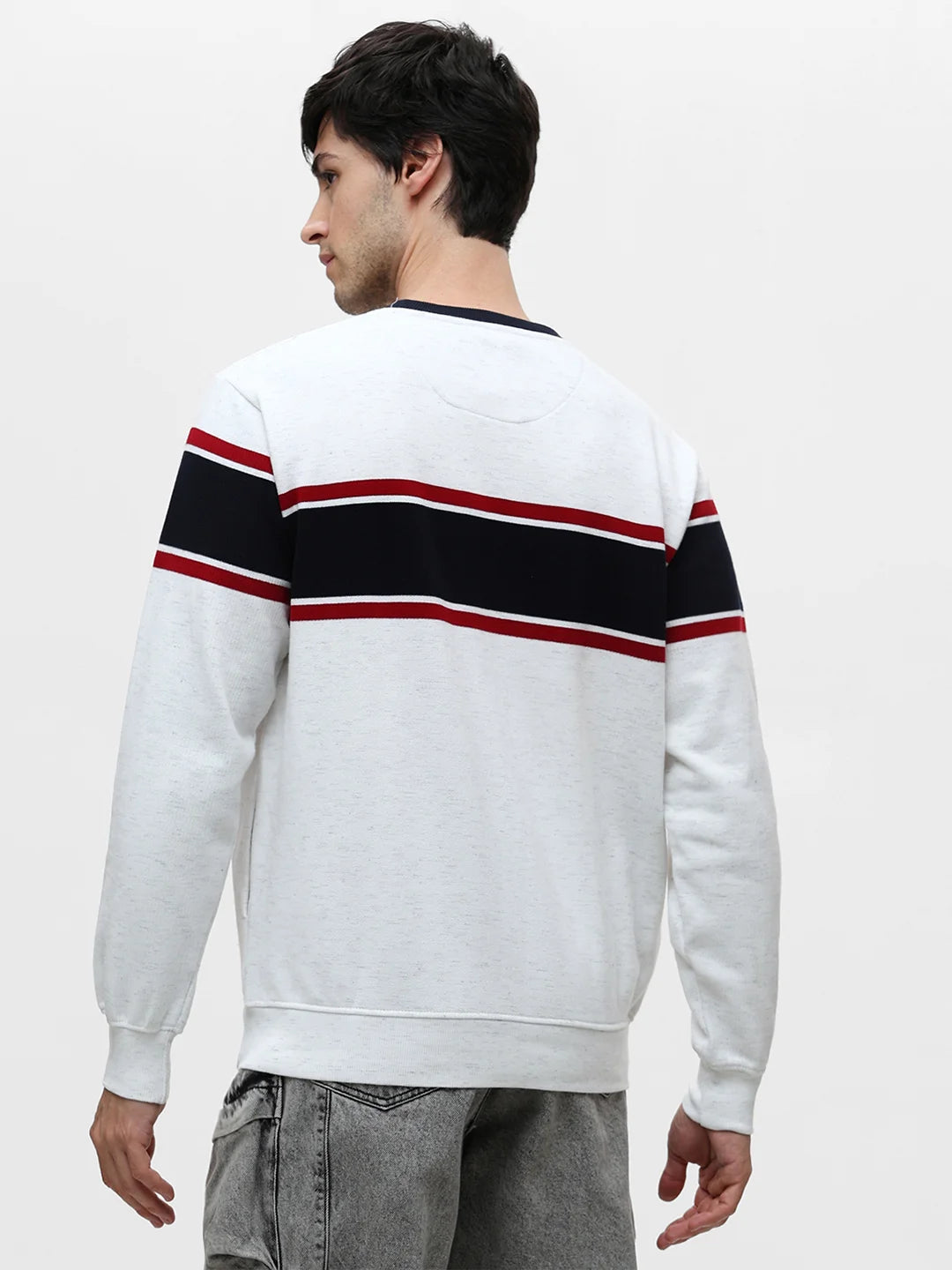 Navy Striped Sweatshirt