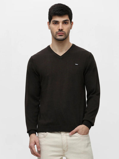 Dark Grey Solid Sweater