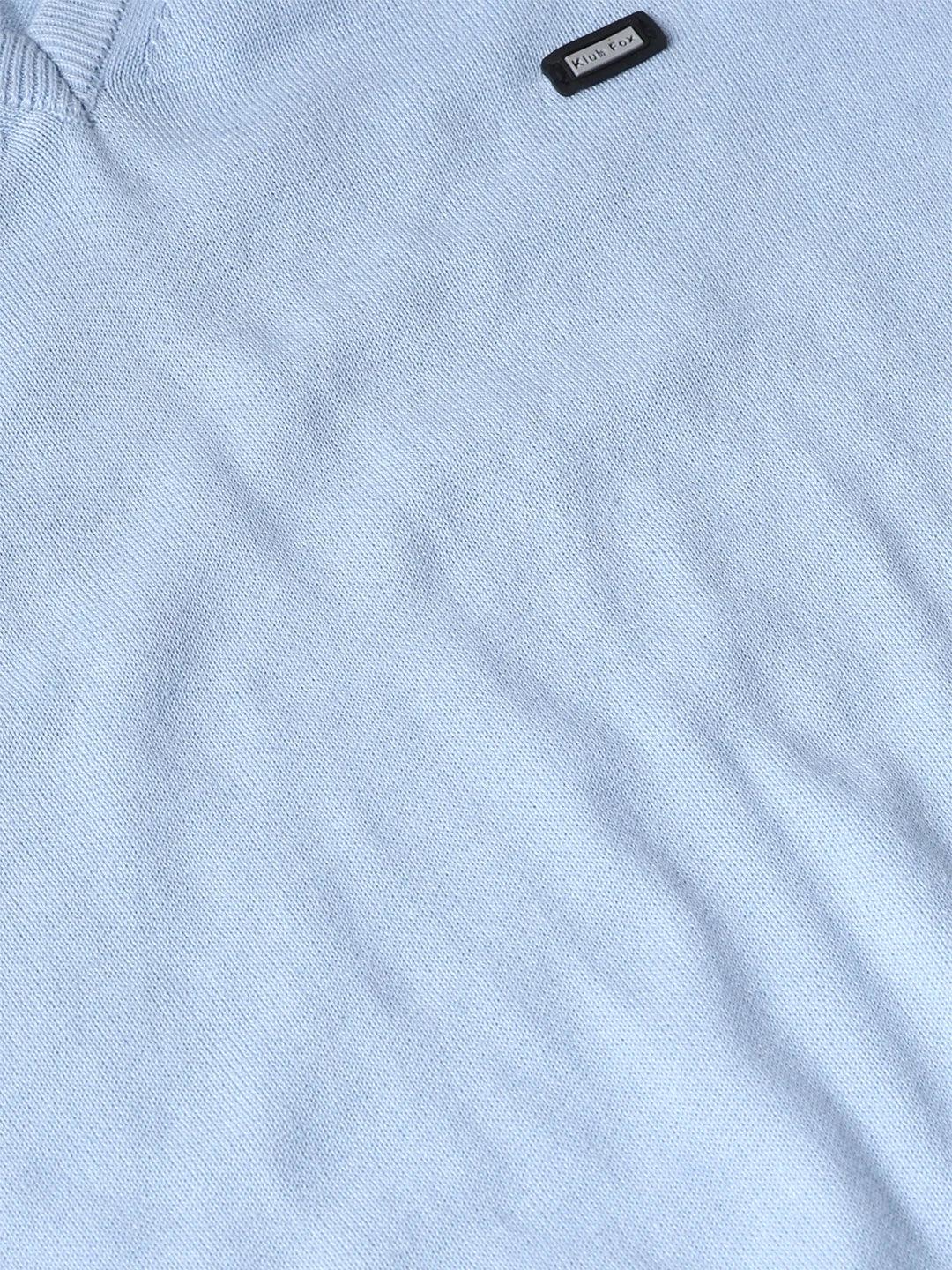 Sky Melange Solid Sweater
