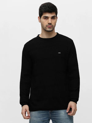 Black Jacquard Sweater