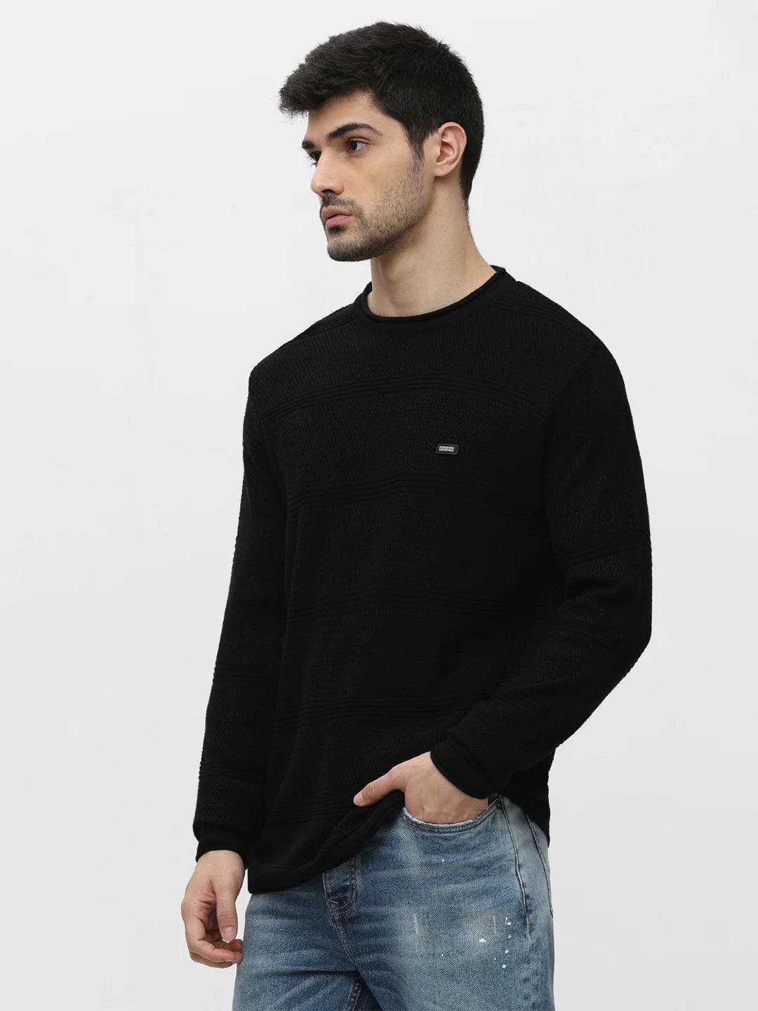 Black Jacquard Sweater