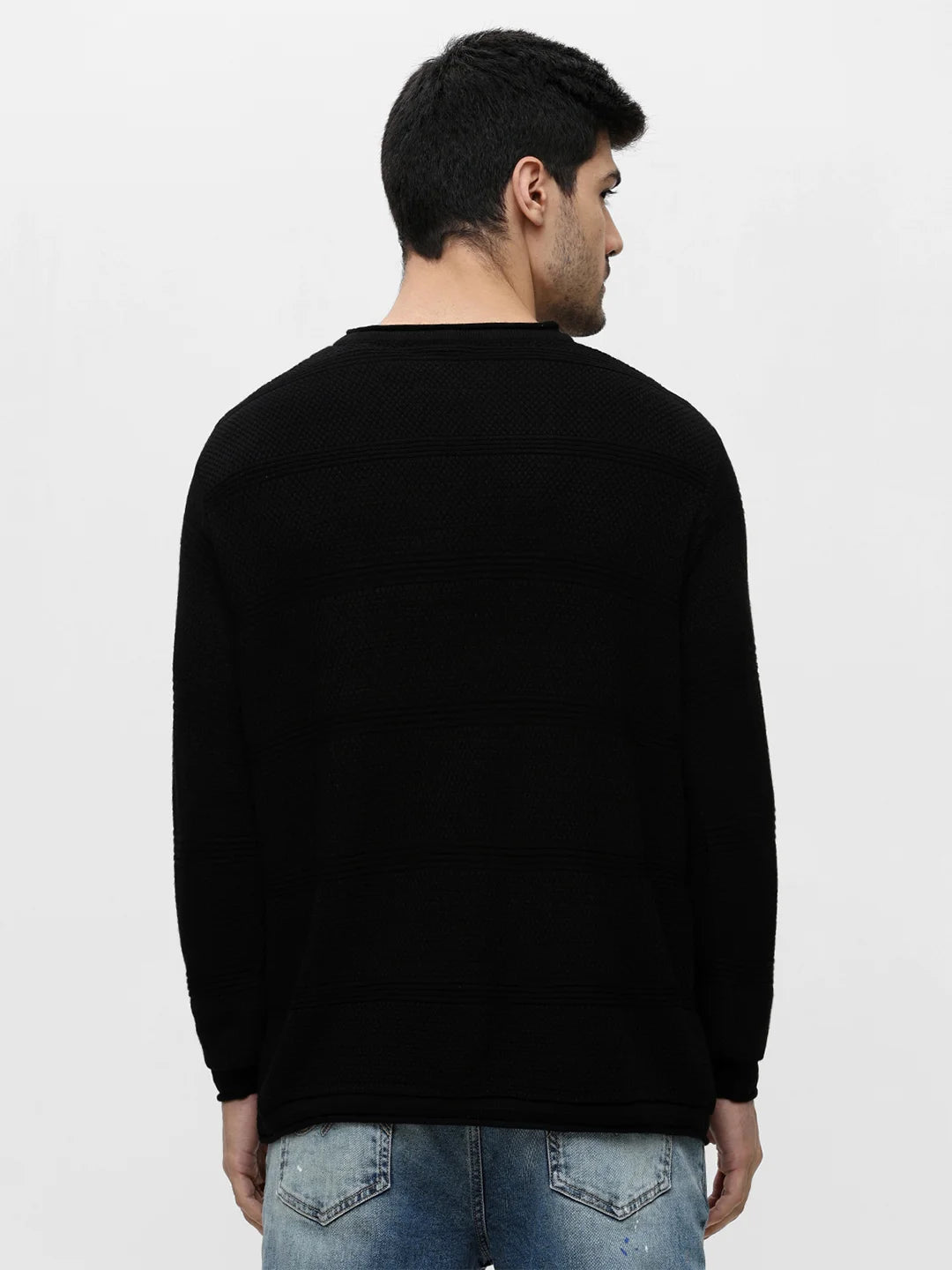 Black Jacquard Sweater