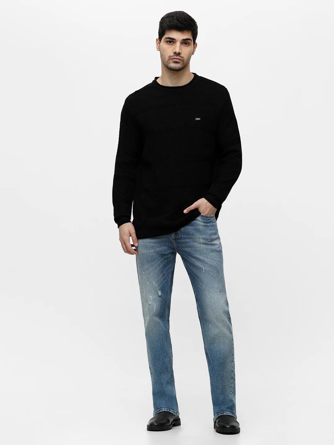 Black Jacquard Sweater