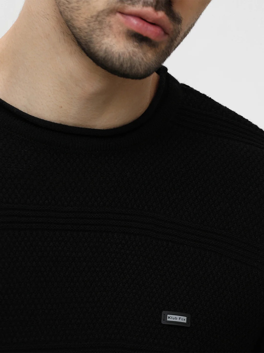 Black Jacquard Sweater