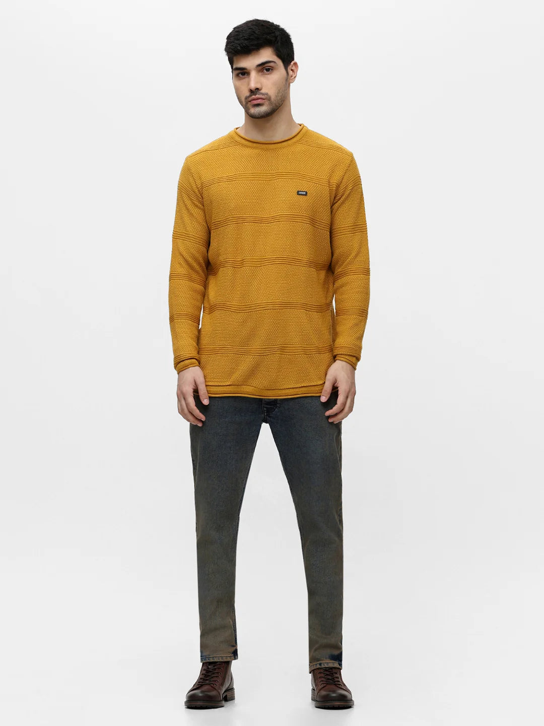 Mustard Jacquard Sweater