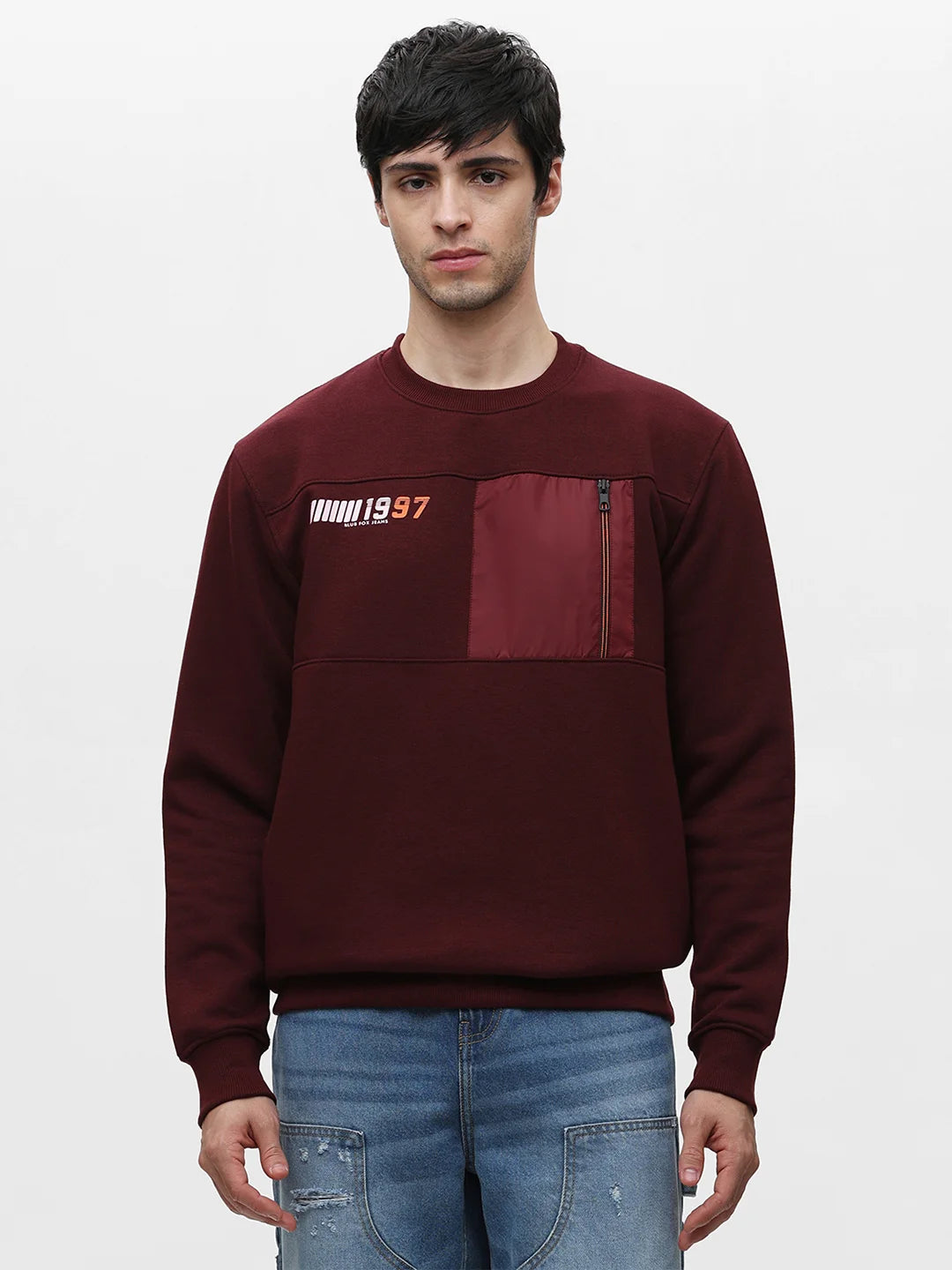 Wine Printed Sweatshirt