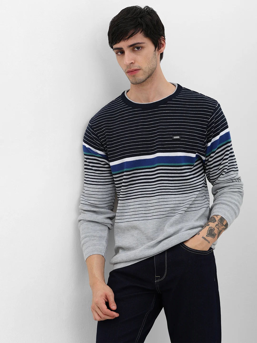 Ecru Striped Sweater