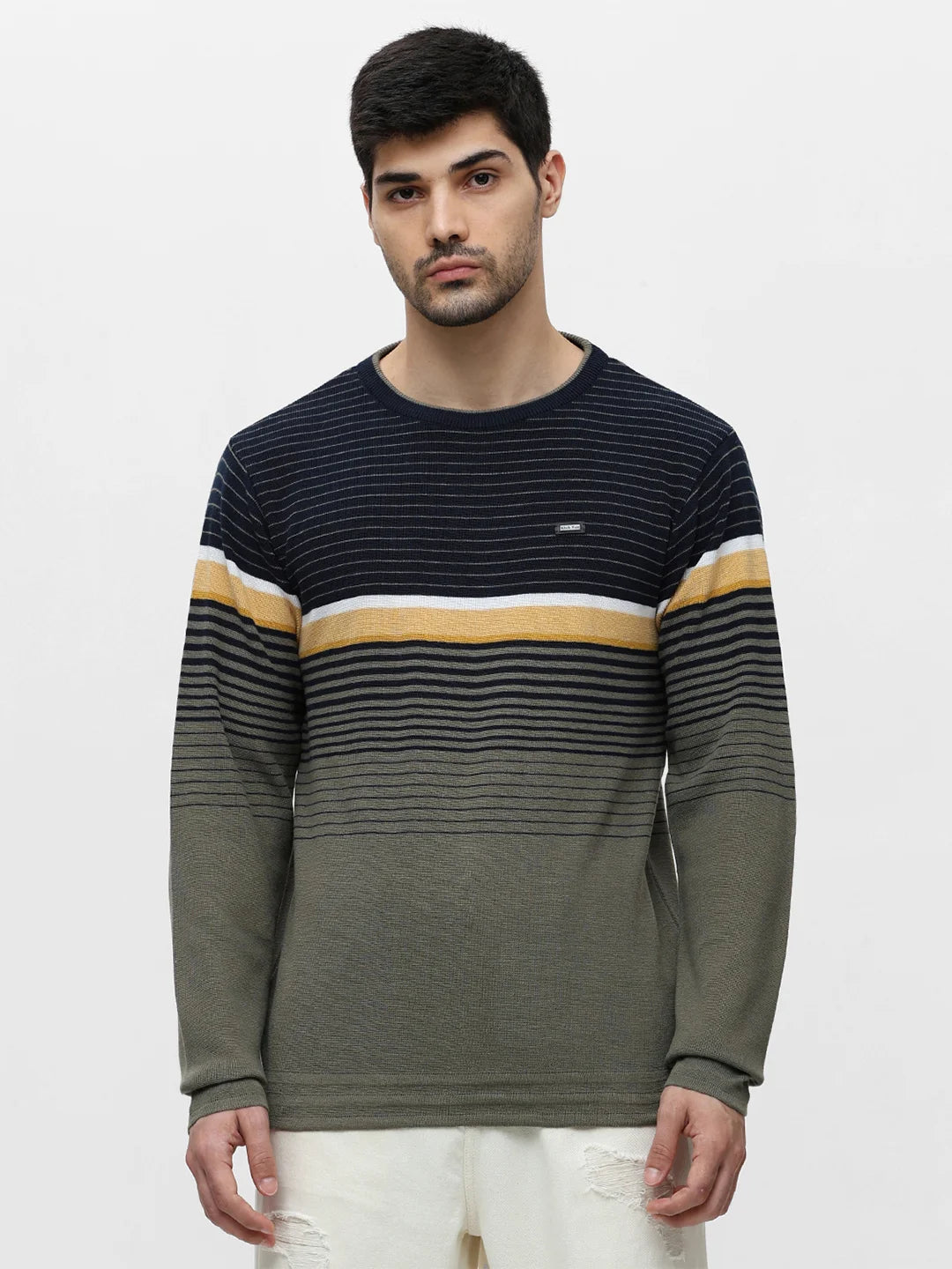 Olive Striped Sweater