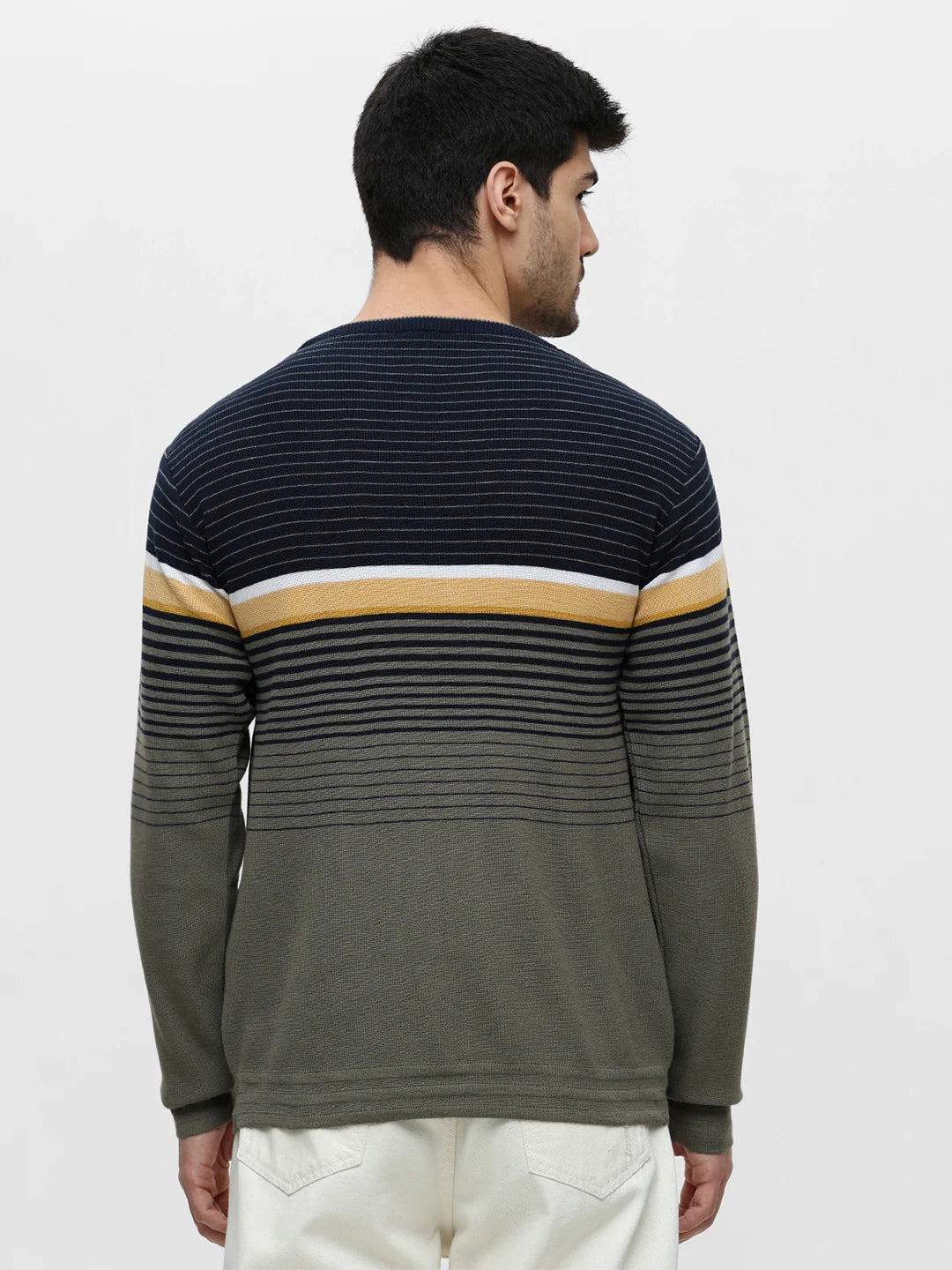 Olive Striped Sweater