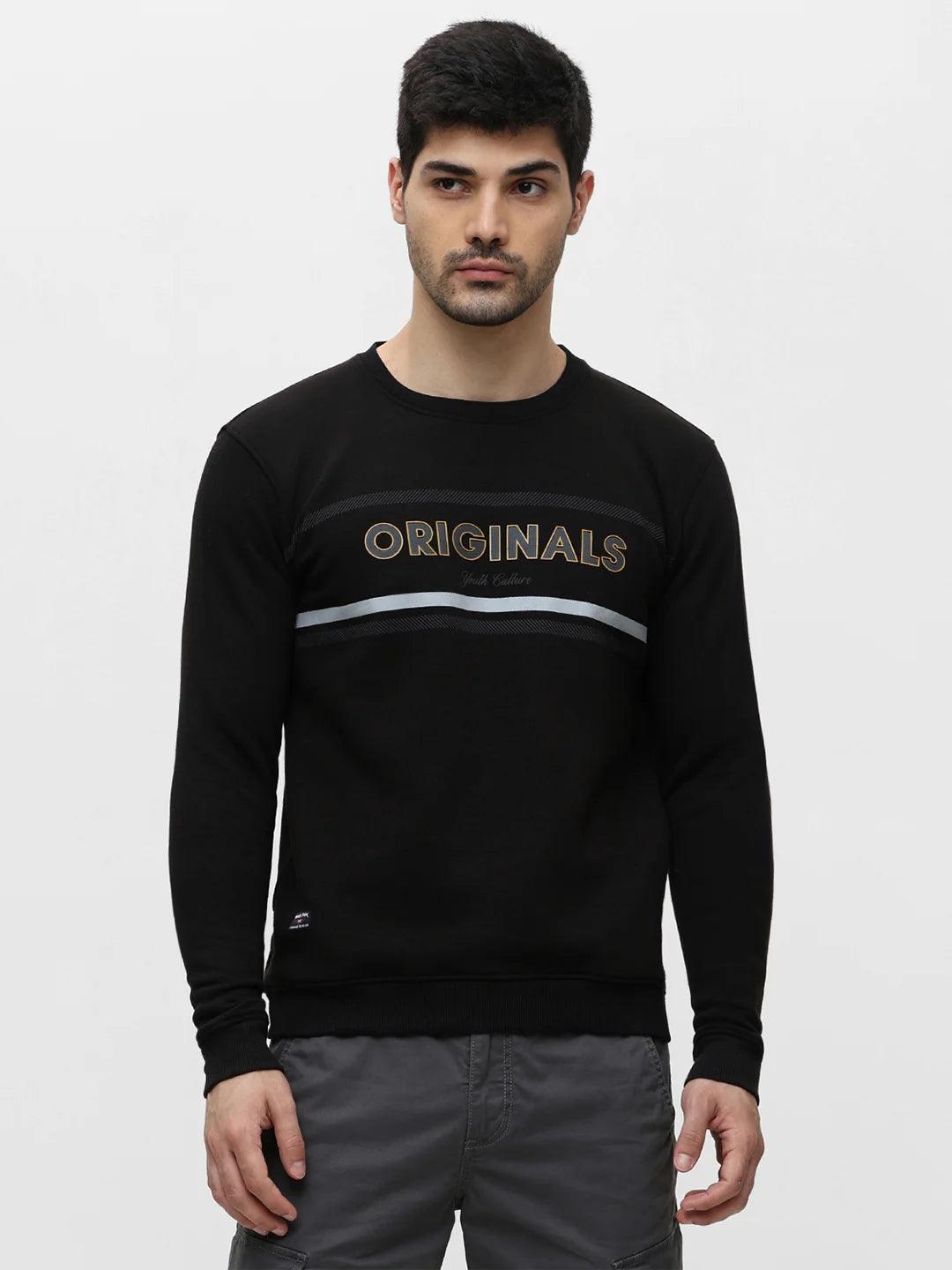 Black Printed Sweatshirt