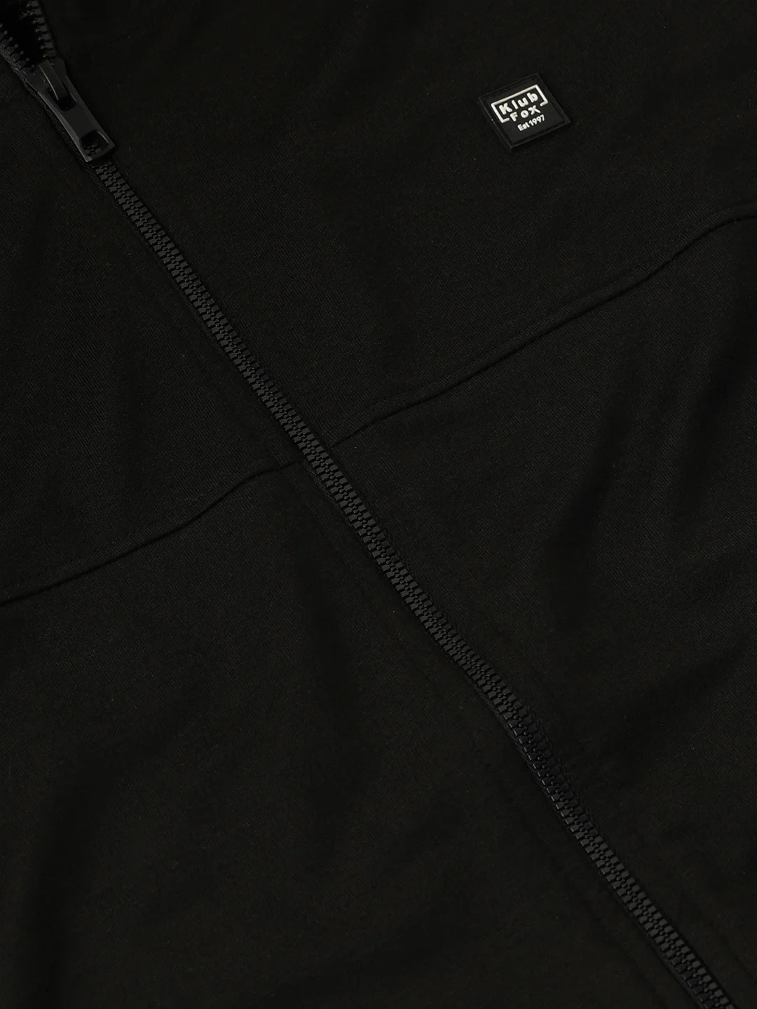 Black Zipper Solid Sweatshirt