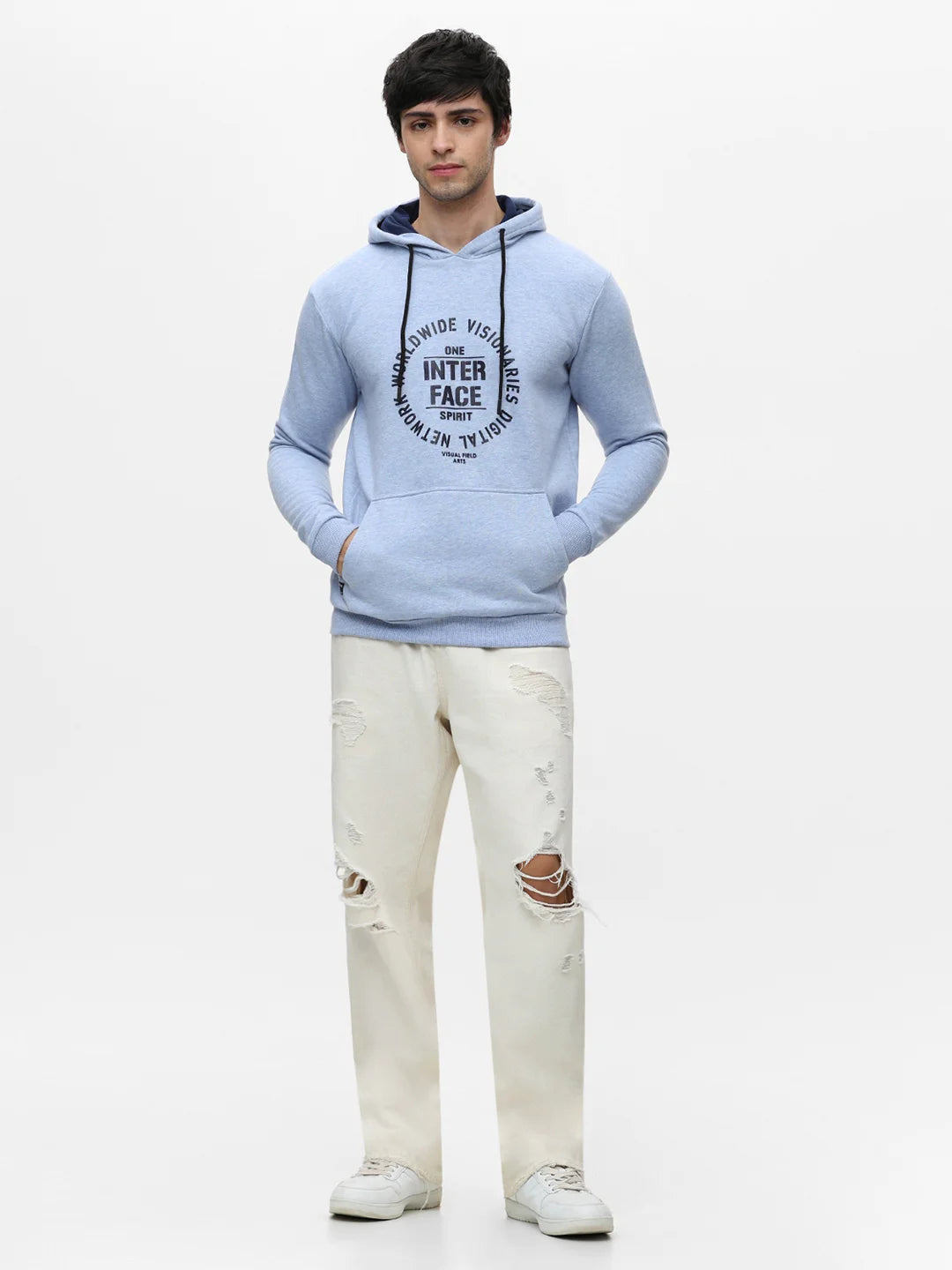 Sky Printed Hooded Sweatshirt