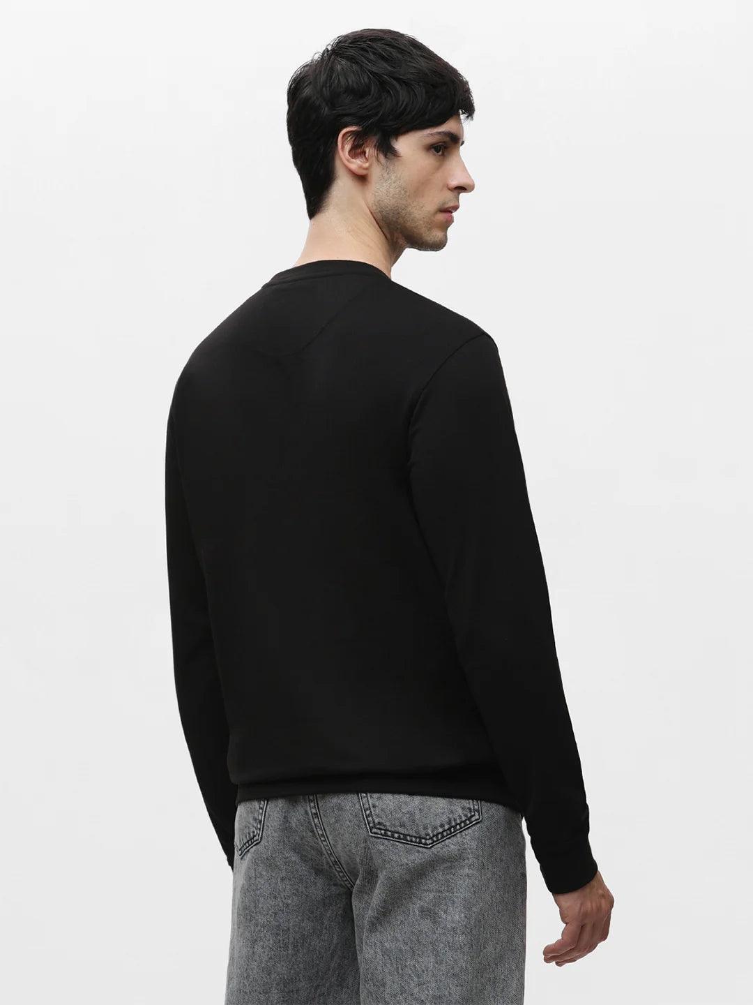 Black Printed Sweatshirt